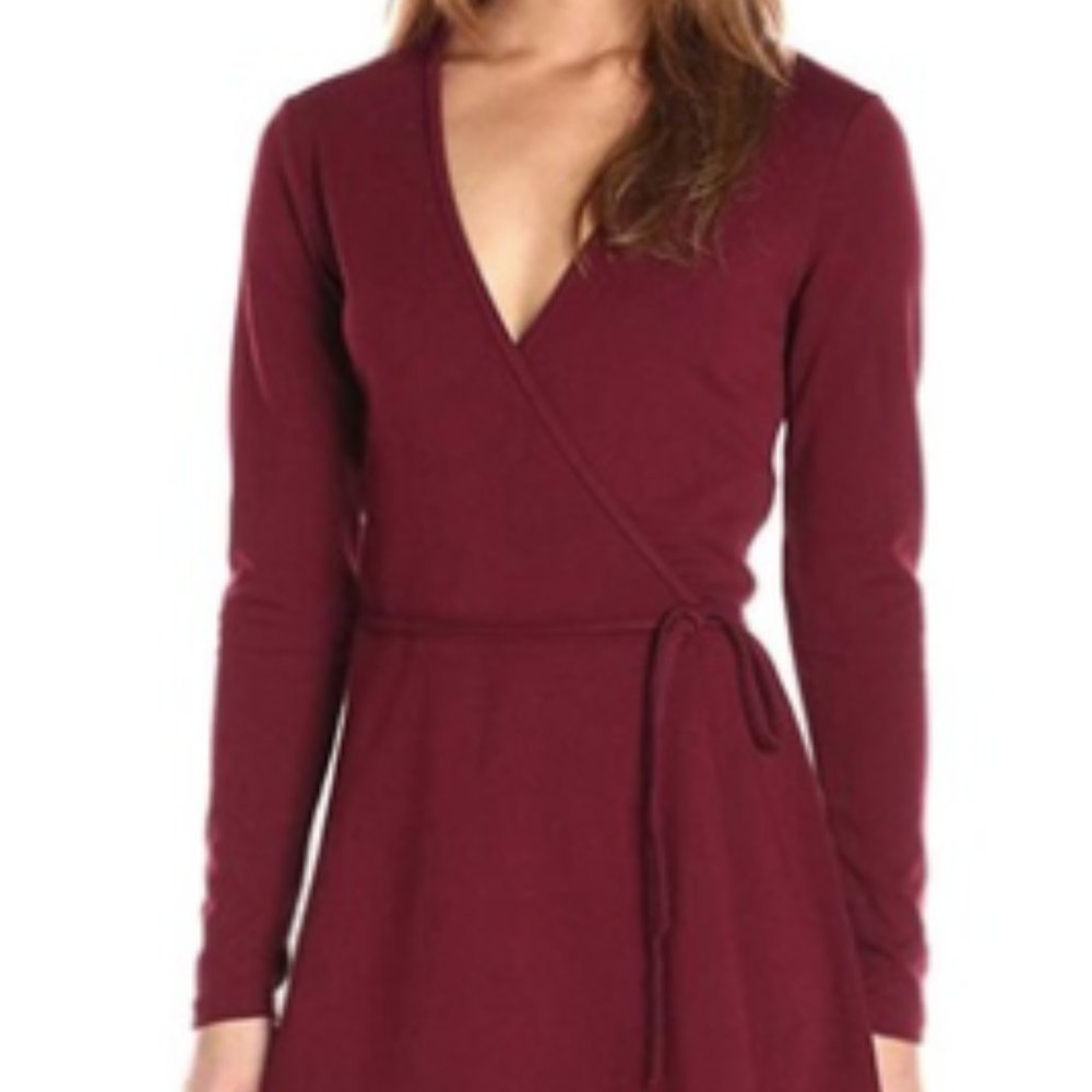 American Apparel Red Wine Wrap Dress